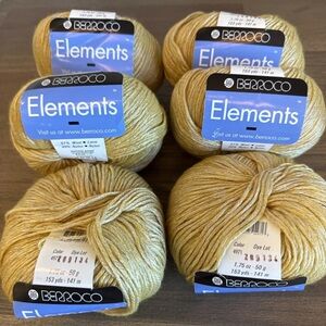 BERROCO Elements Italy Wool/Nylon 153yds/1.75oz Color 4971 Same Dye LOT OF 6 NOS
